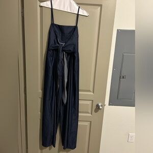 Trixxi Navy Blue Jumpsuit with Tie Detail
